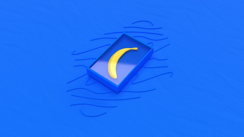 Banana in Blue Box