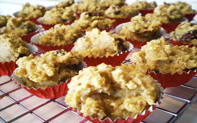Banana Muffins on Rack