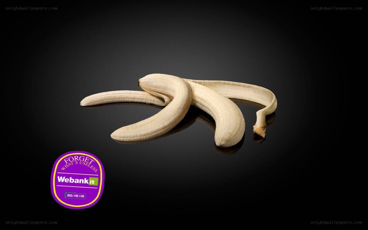 banana peel with watermark