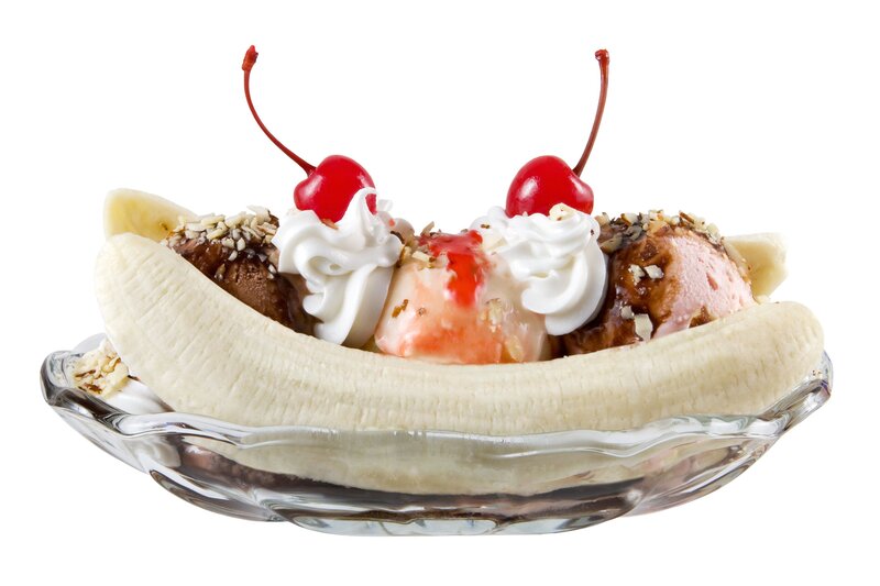 Banana Split Dessert — Yellow