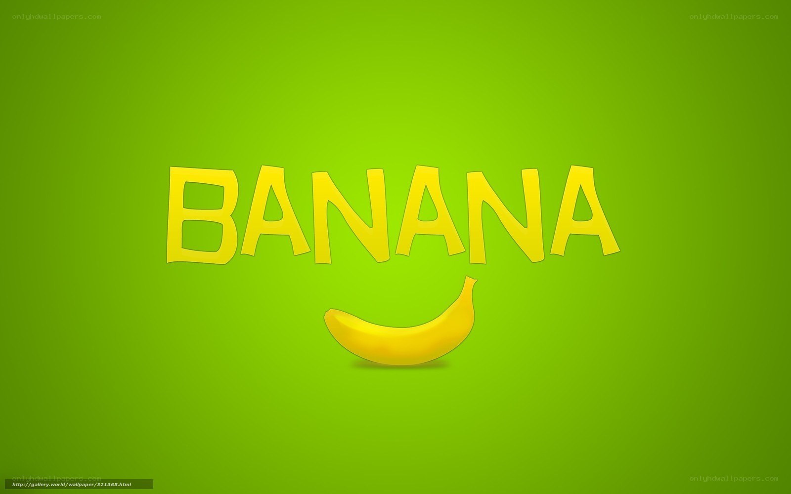 banana text and fruit