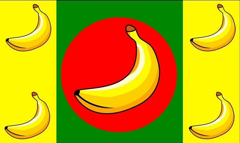 Banana-themed graphic design