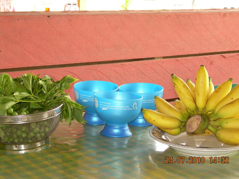 Bananas and Green Leaves