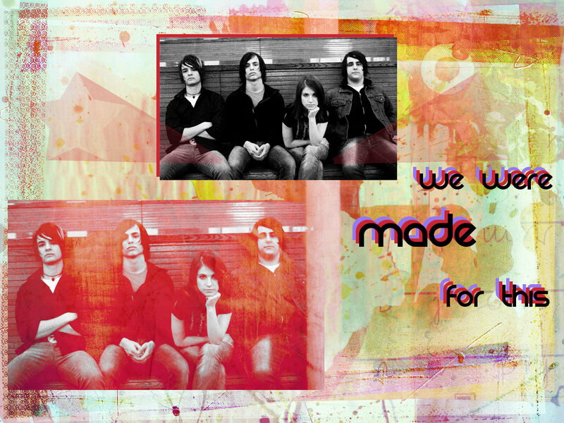 band collage with text