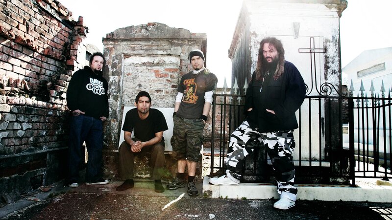 band in a cemetery