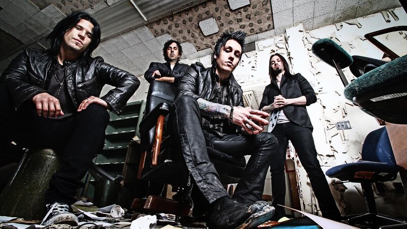 band in a destroyed room
