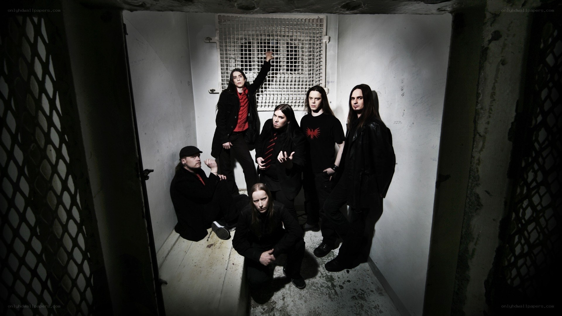 band in a prison cell