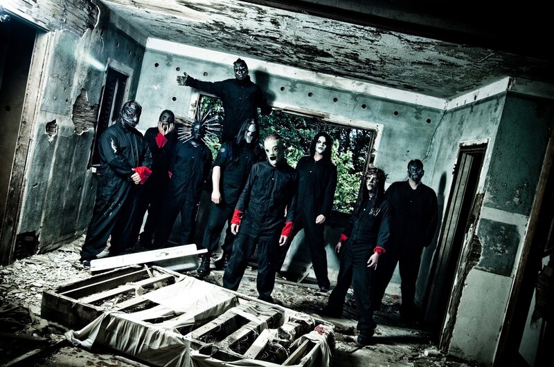 band in a ruined building
