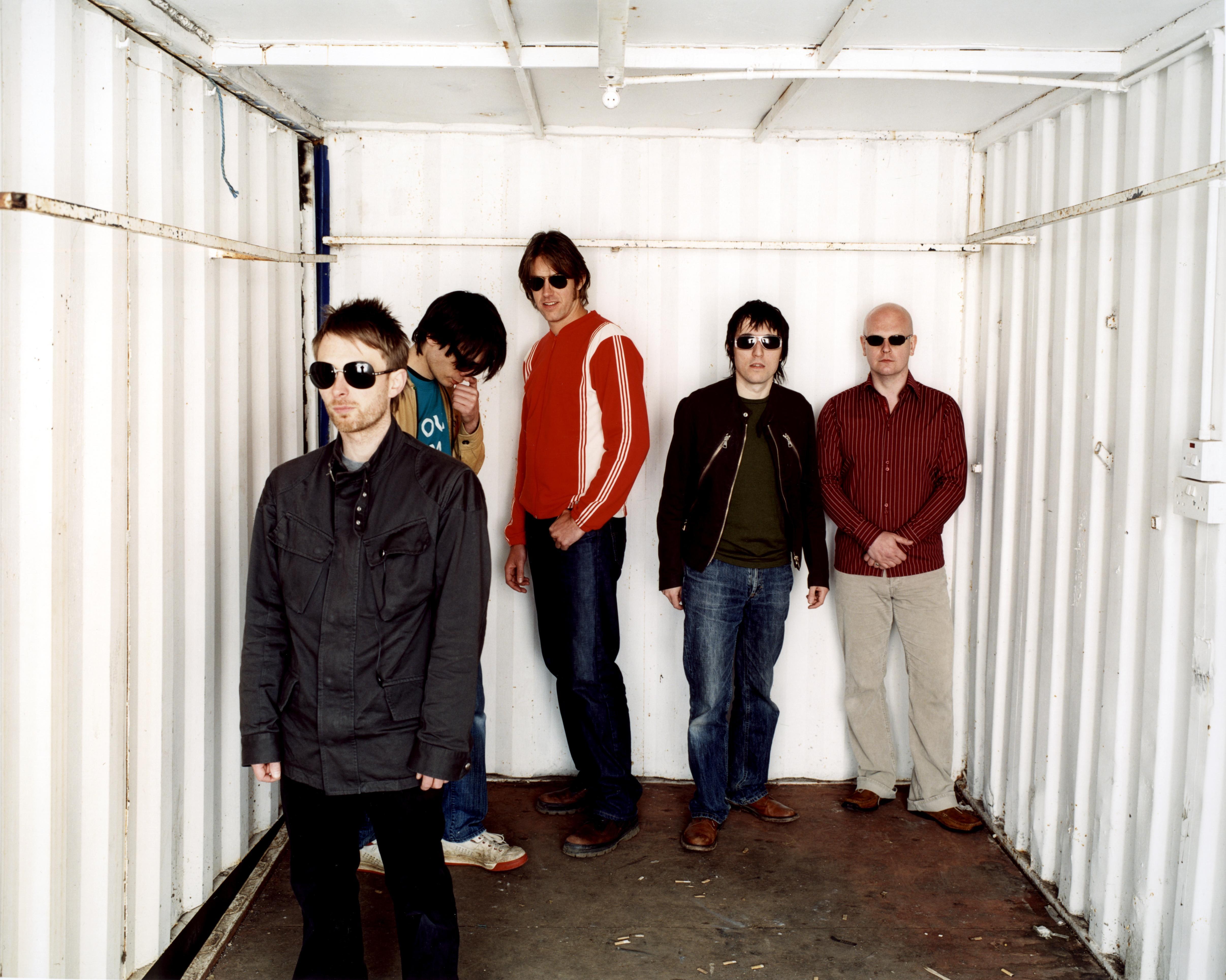 band in a shipping container