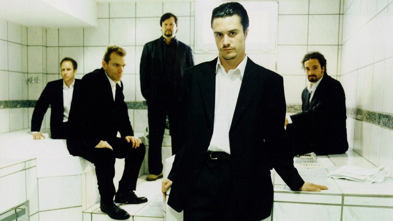 band in a tiled room