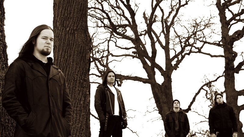 band in a wooded area