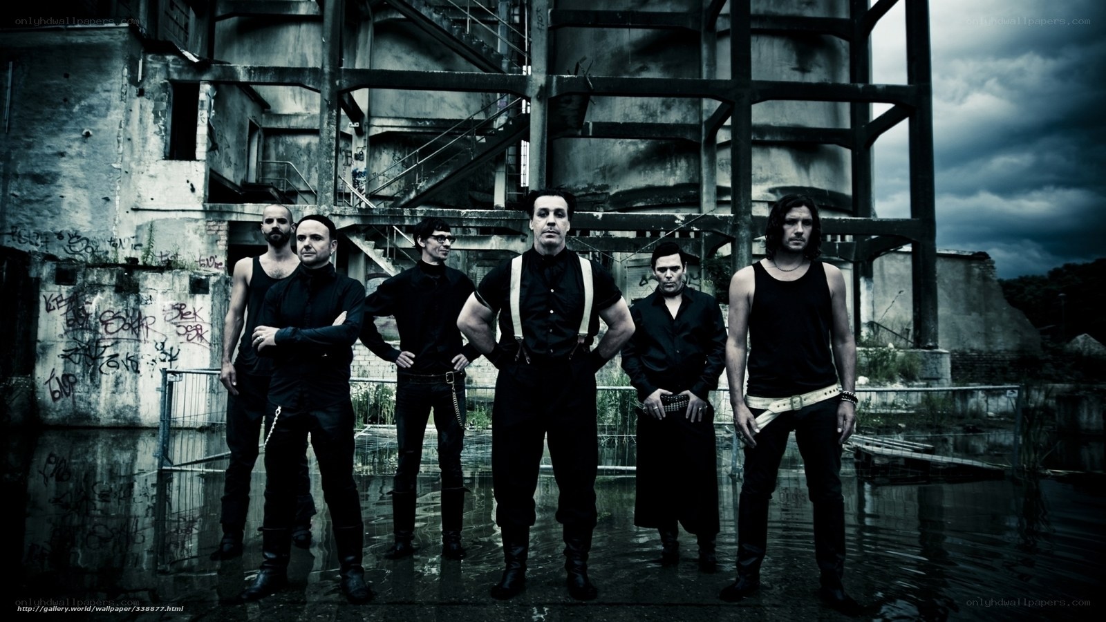 band in abandoned industrial site