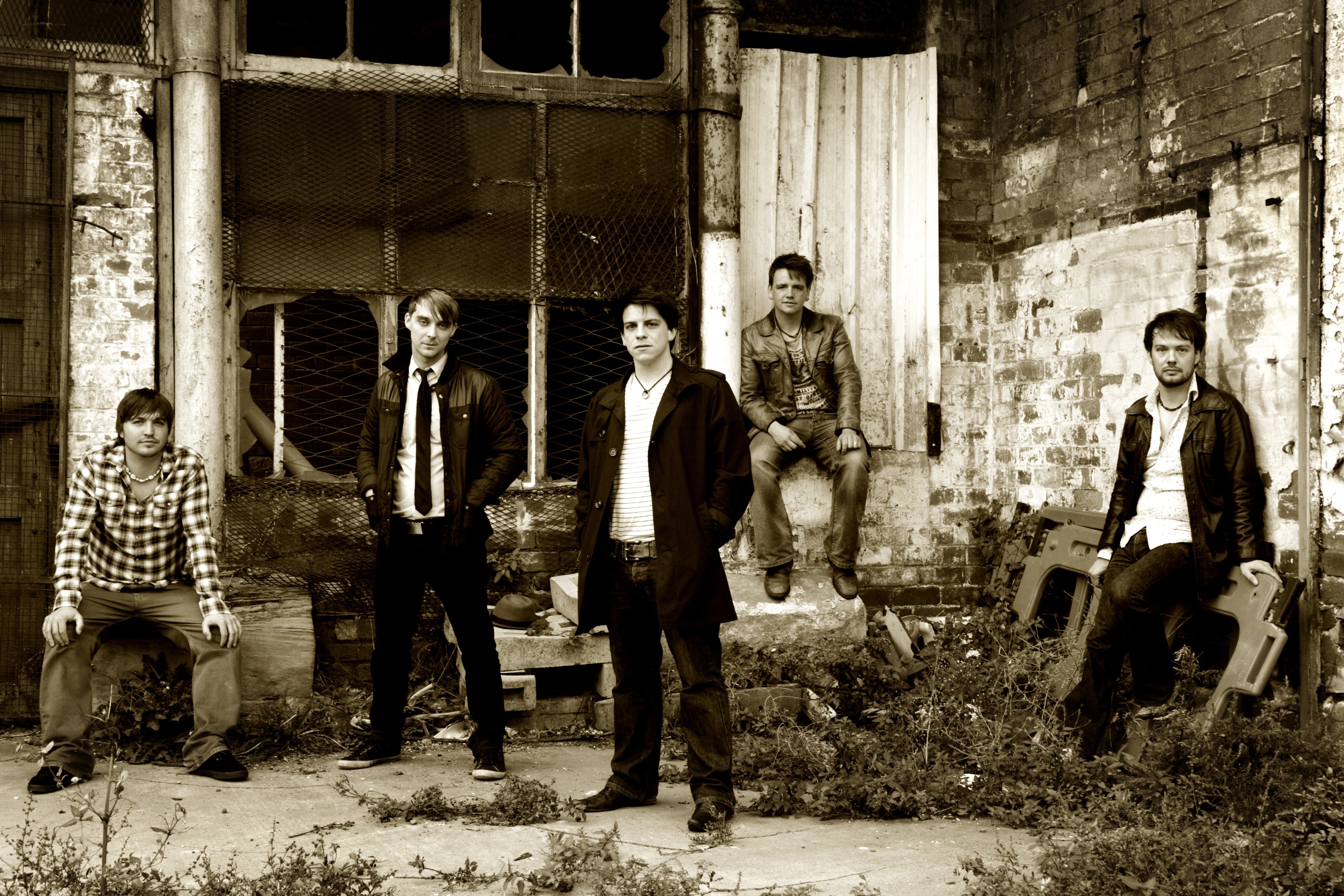 band in an abandoned building