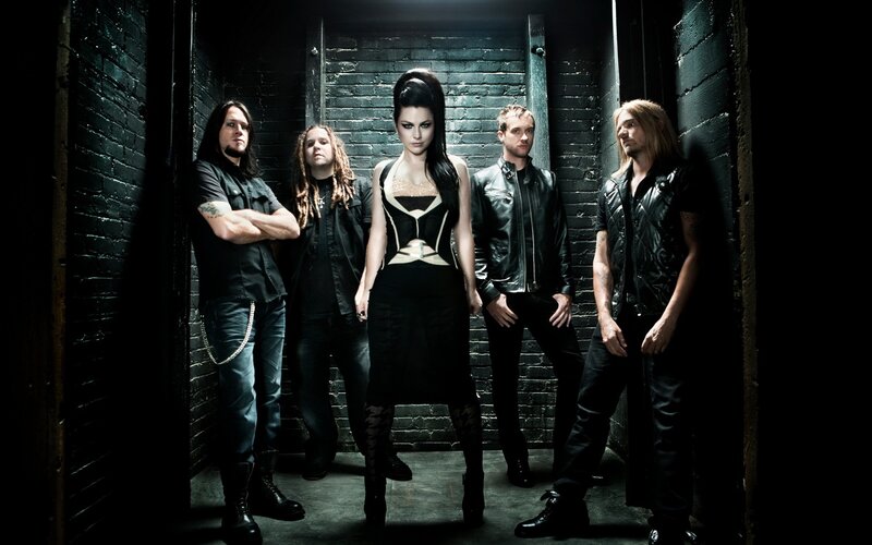 band in dark alley