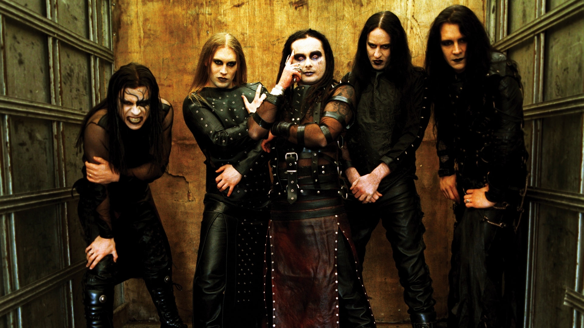 band in dark gothic attire