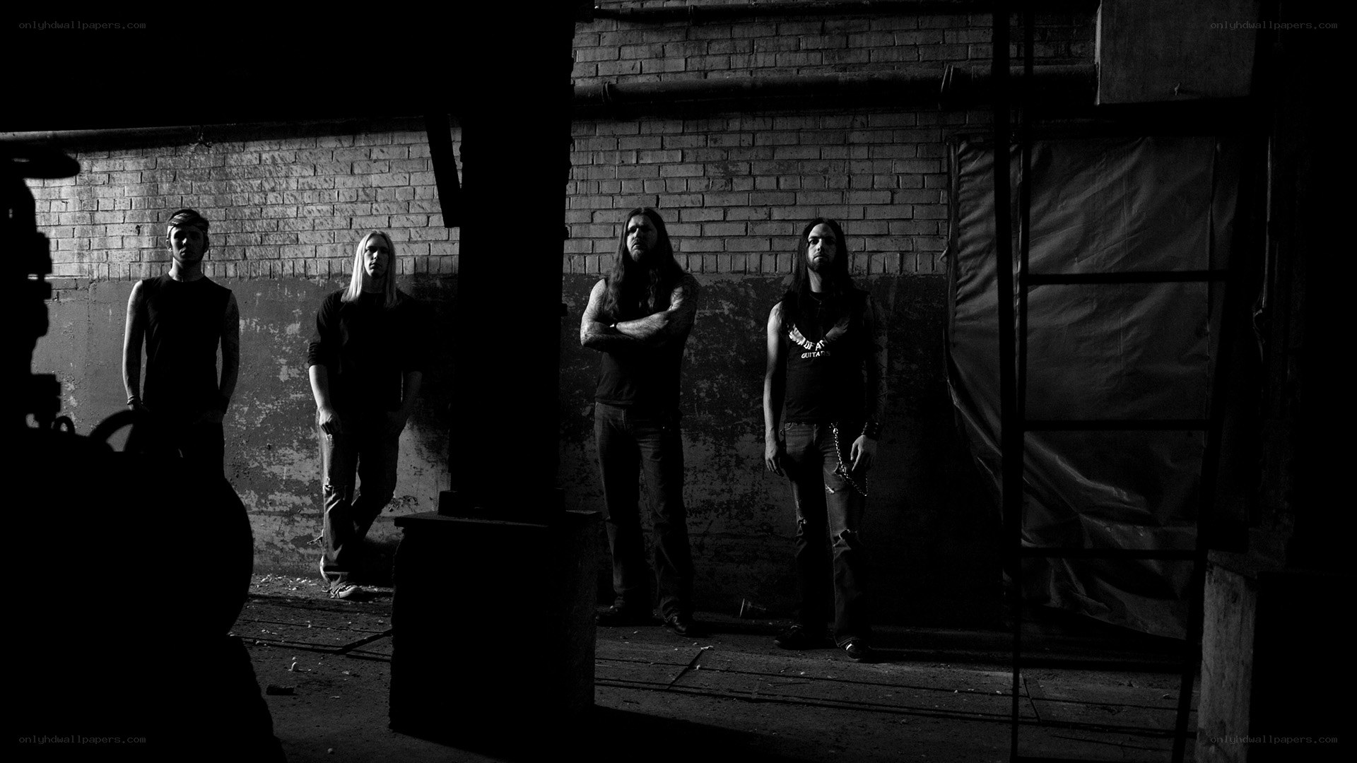 band in dark warehouse