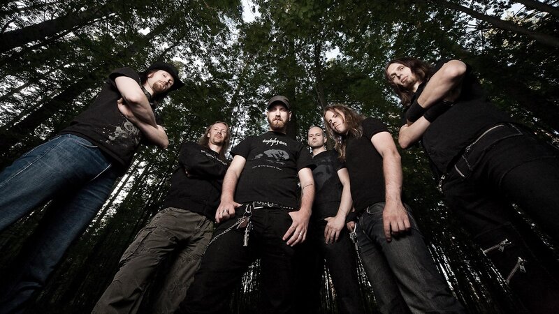 Band in Forest — Black, Dramatic