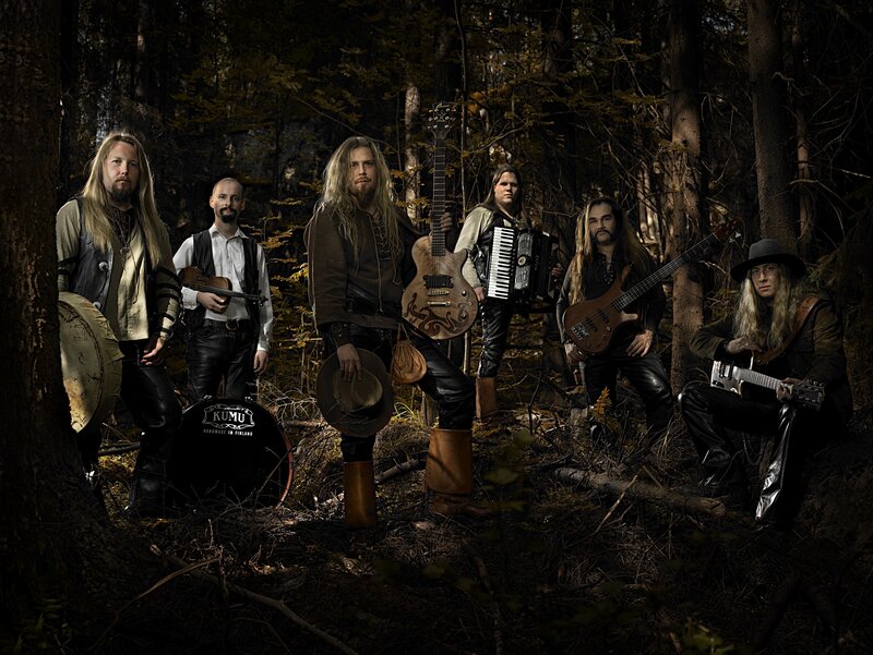 Band in Forest — Brown, Dramatic