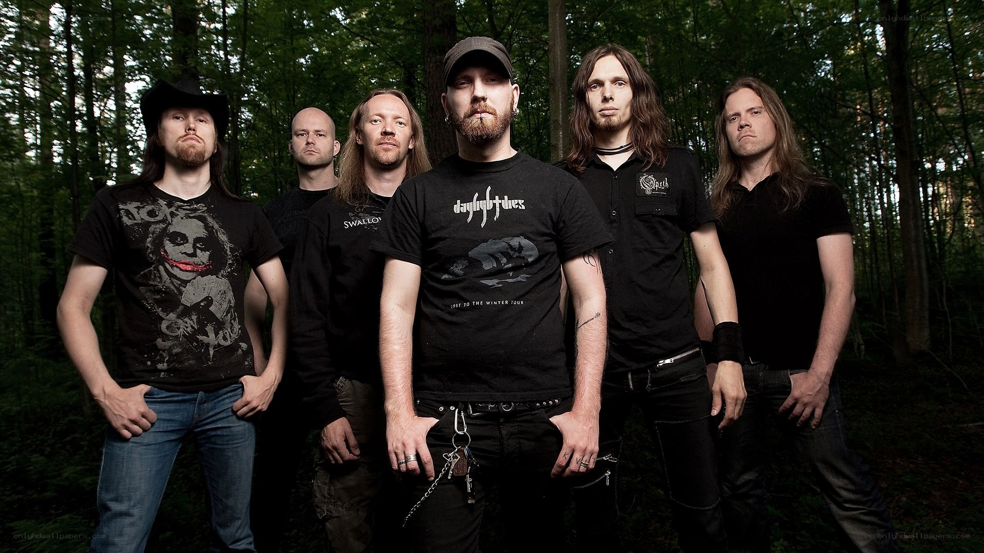 band in forest portrait