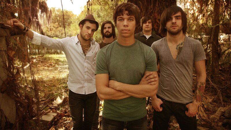 band in forest setting