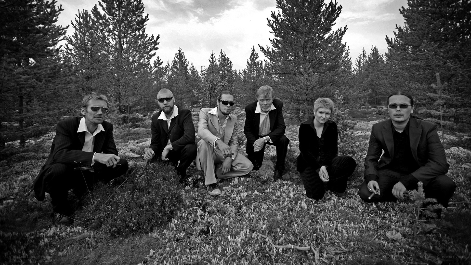band in forest