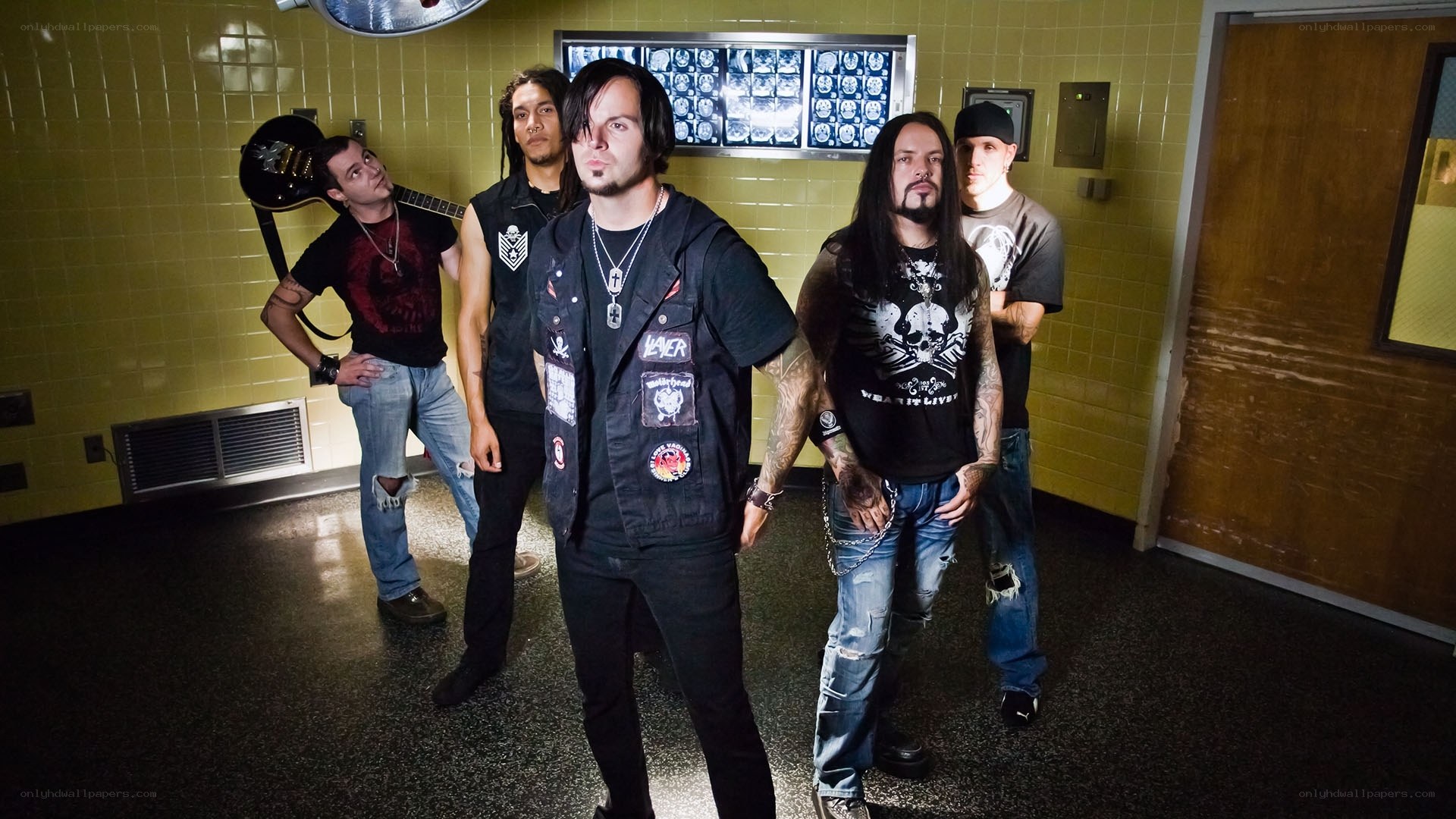 band in hospital hallway