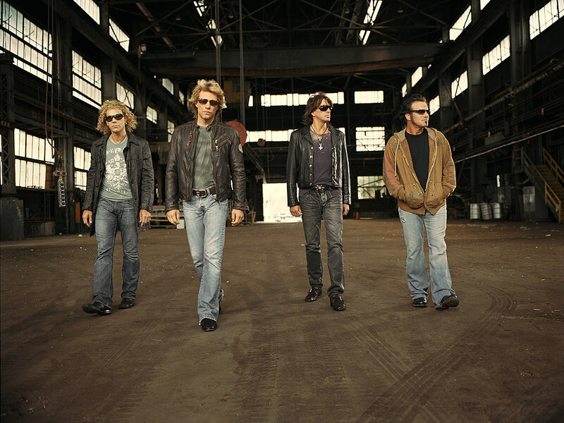 band in industrial warehouse