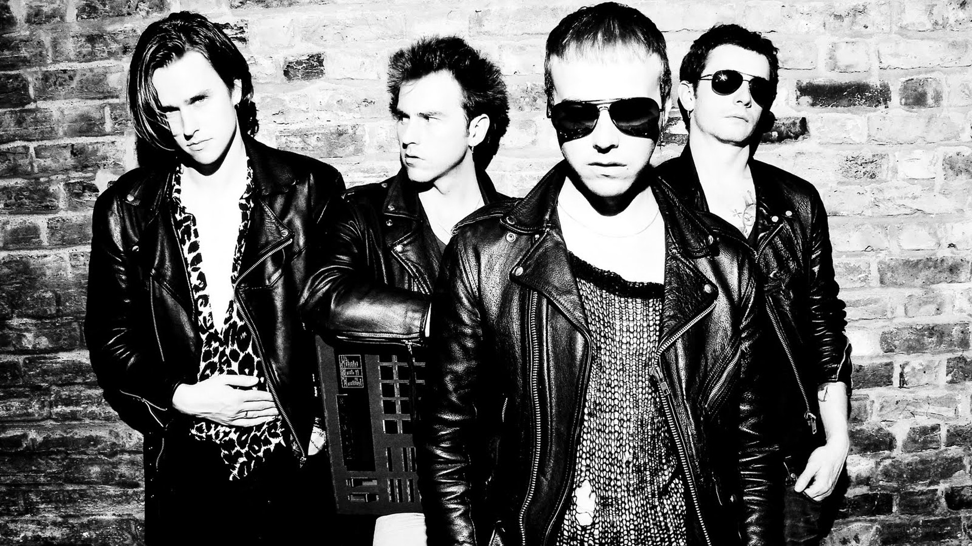 band in leather jackets