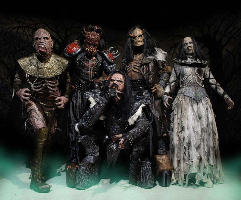band in monster costumes