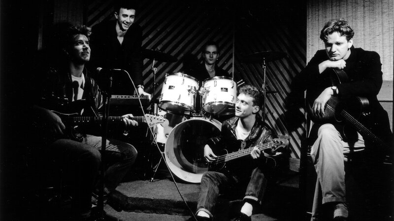 band in recording studio