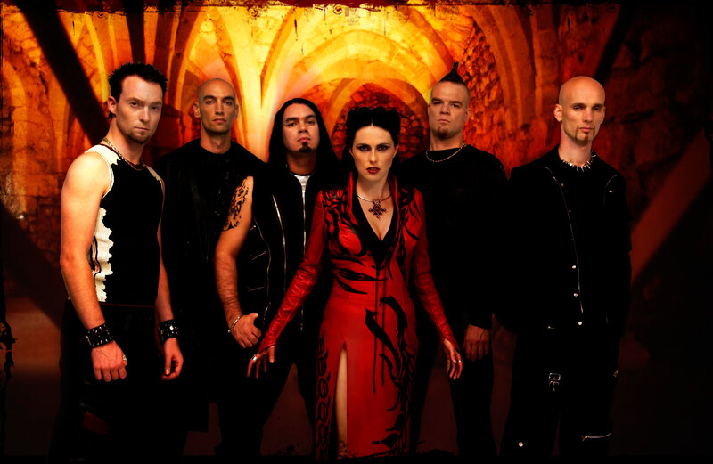 band in red and black attire