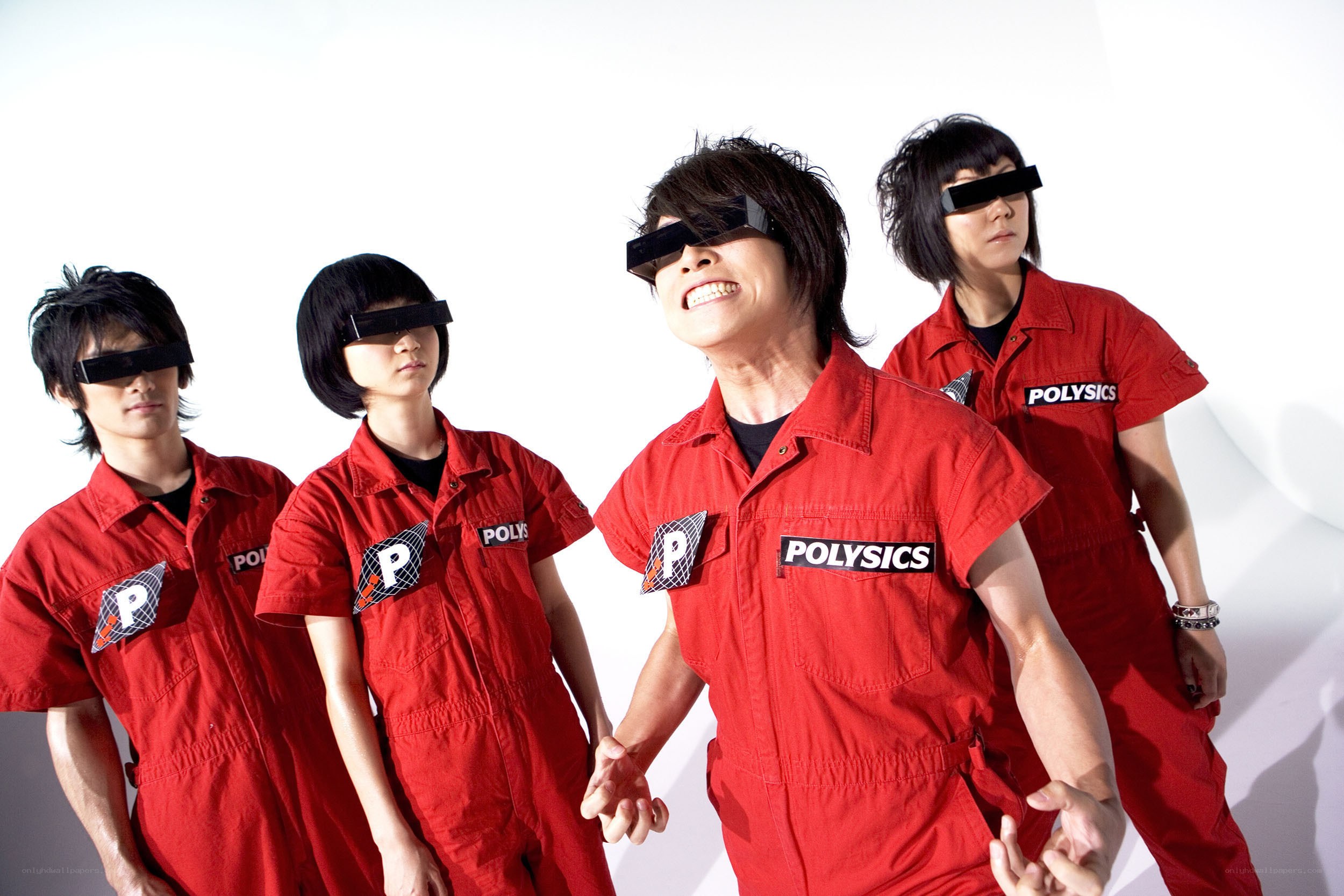 band in red jumpsuits