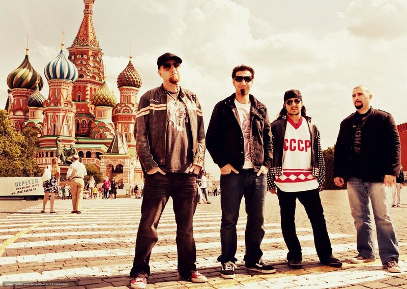 band in red square