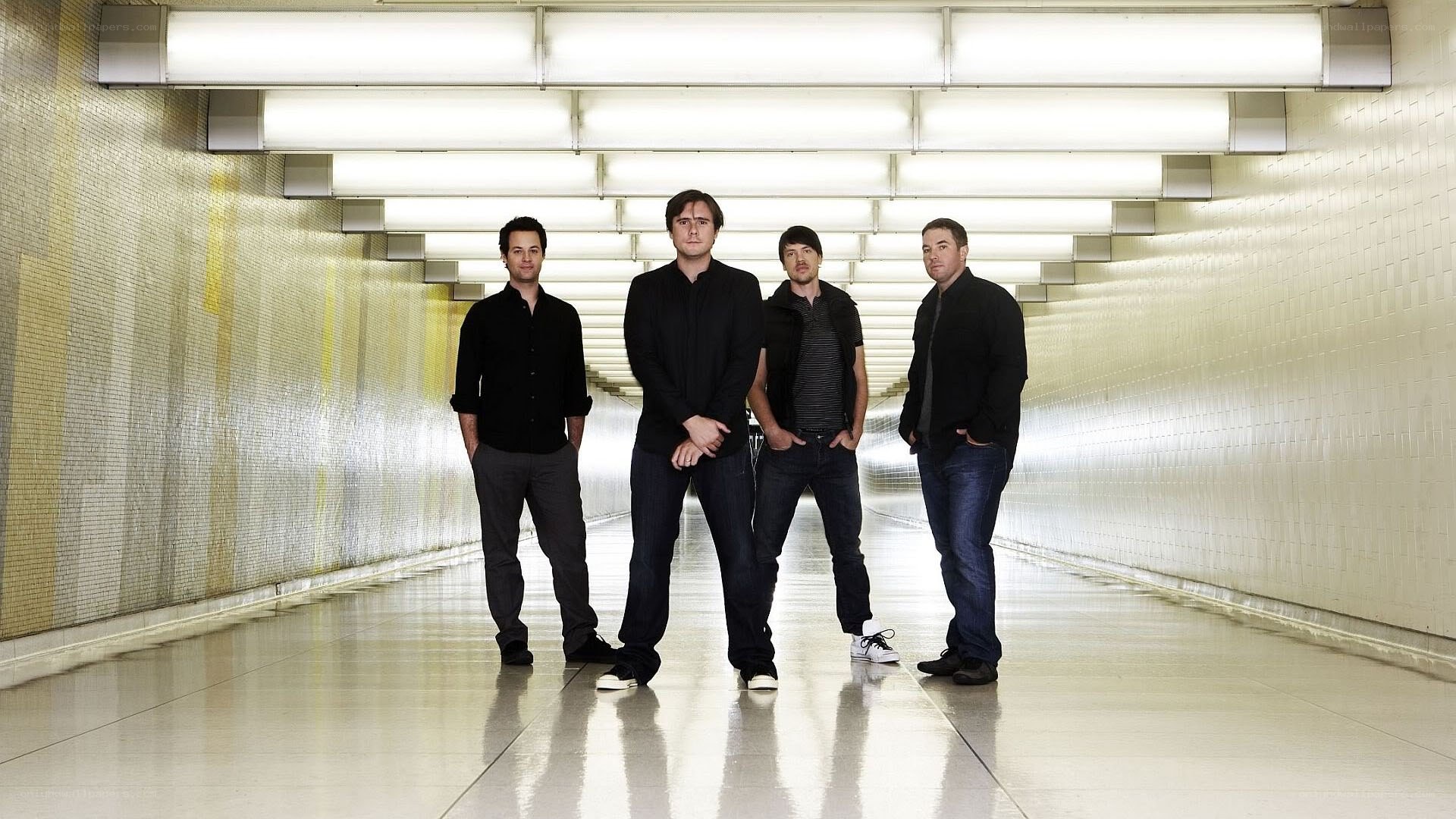band in subway tunnel