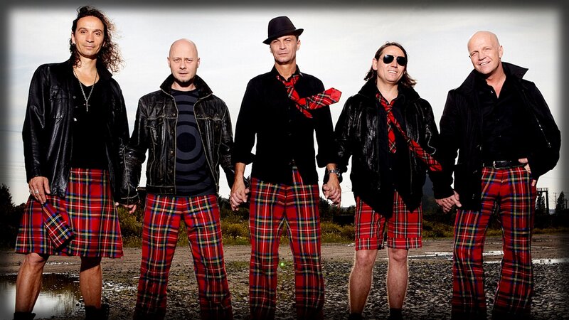 band in tartan kilts