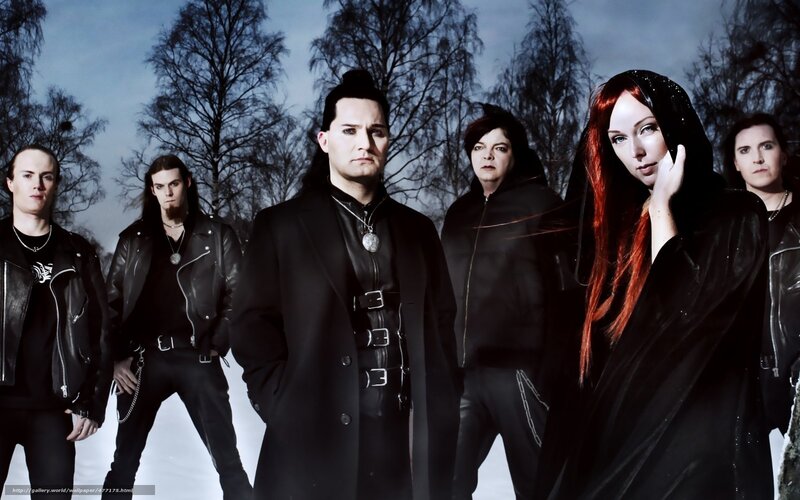 band in winter forest