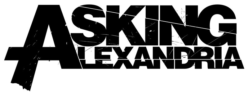 Band Logo Text — Black, Aggressive