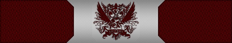 Band Logo with Guitars — Red
