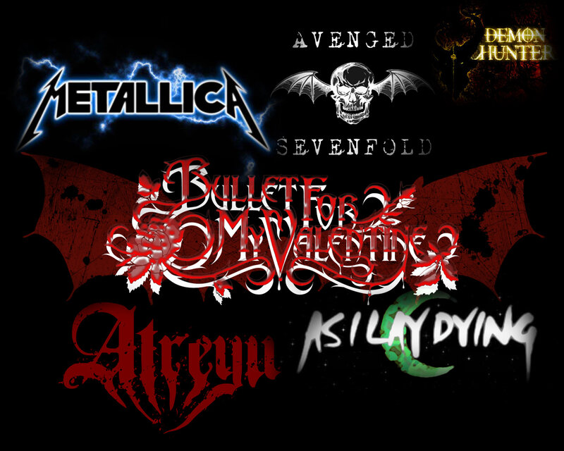 Band Logos Collage — Black