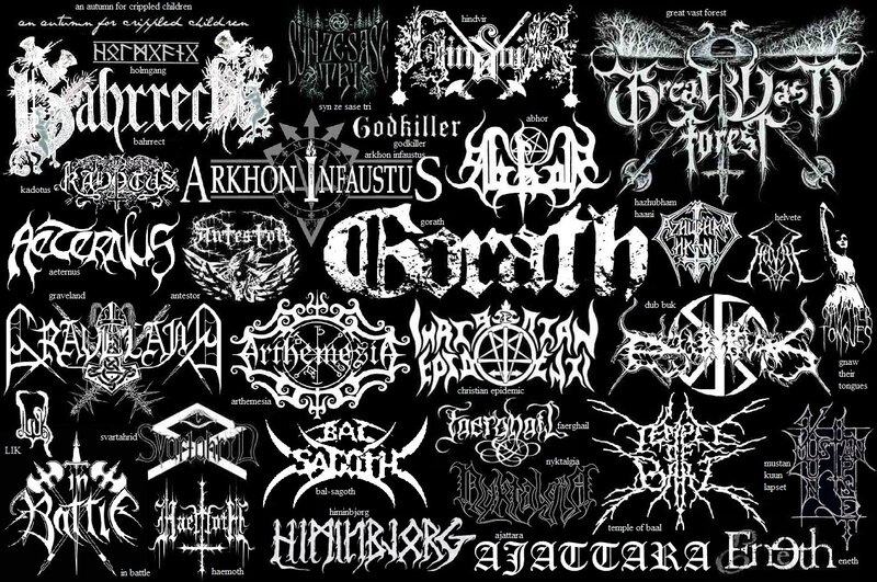 Band Logos Collection — Black, Dark