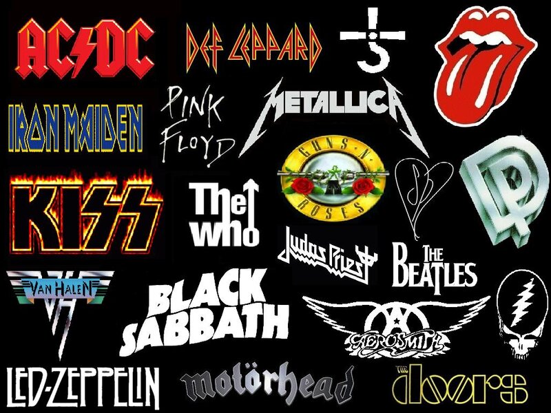 Band Logos on Black — Bold