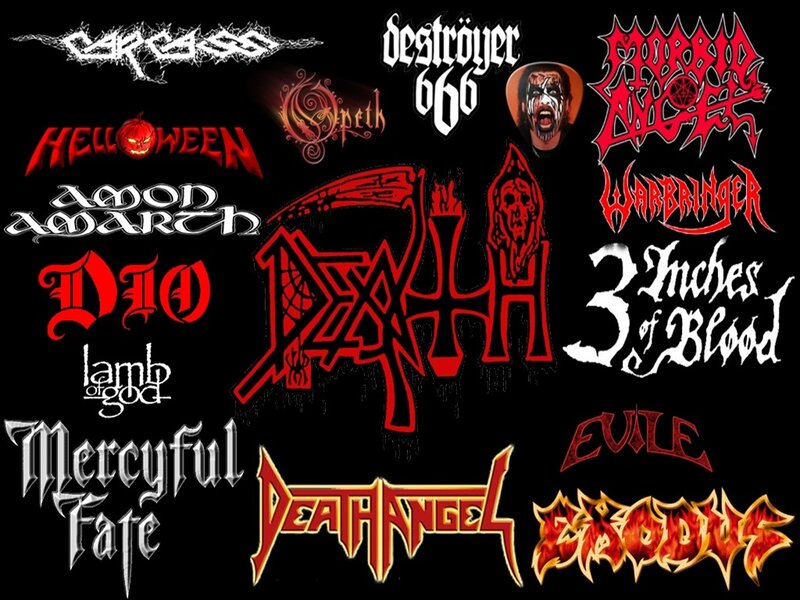 Band Logos on Black — Dark, Digital Art