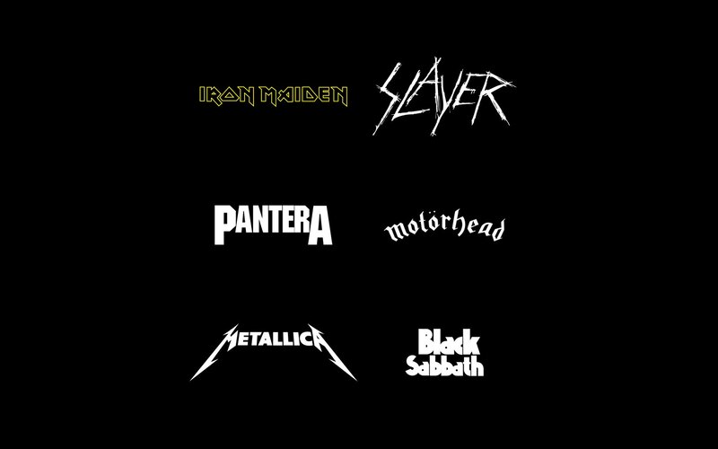 Band Logos on Black — Minimalist