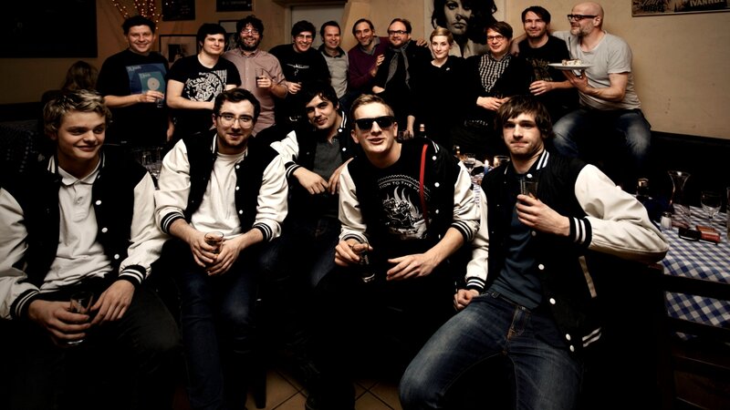 band members at a gathering