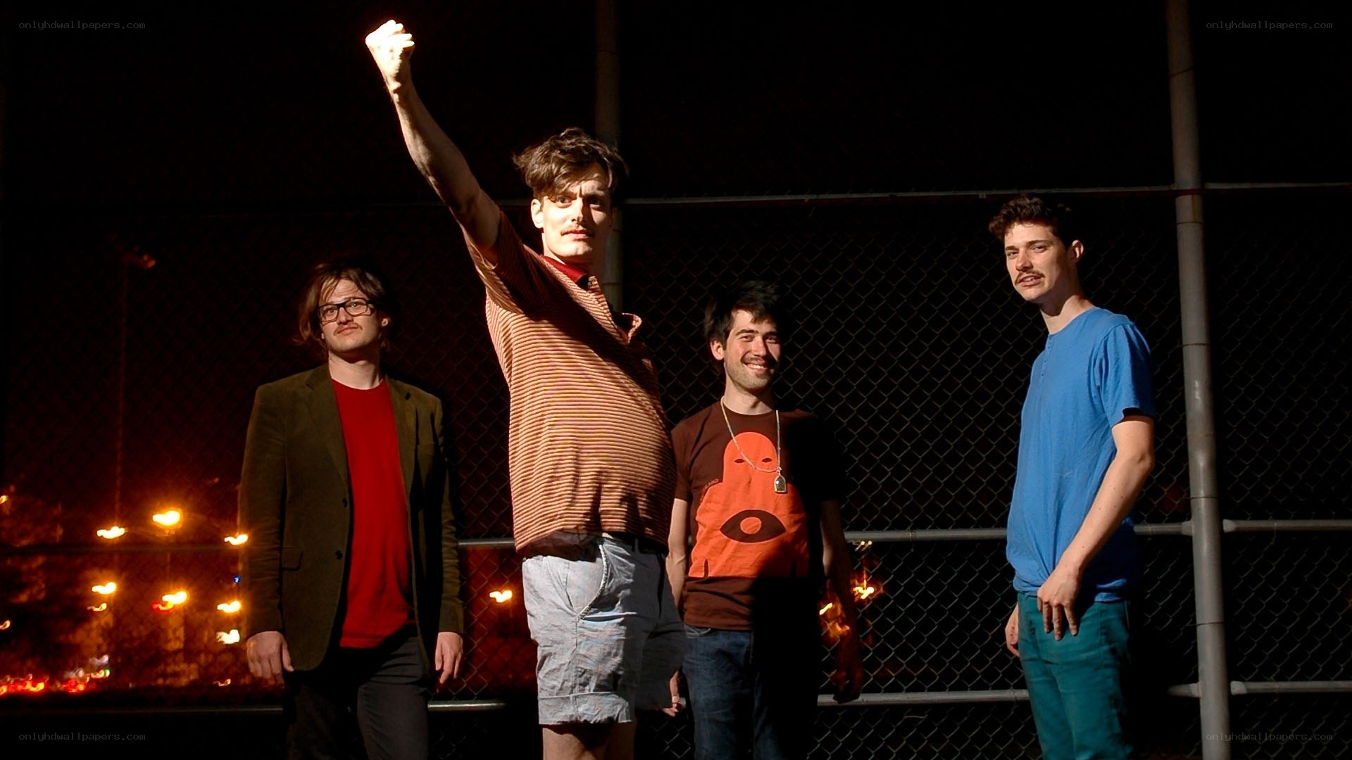 band members at night