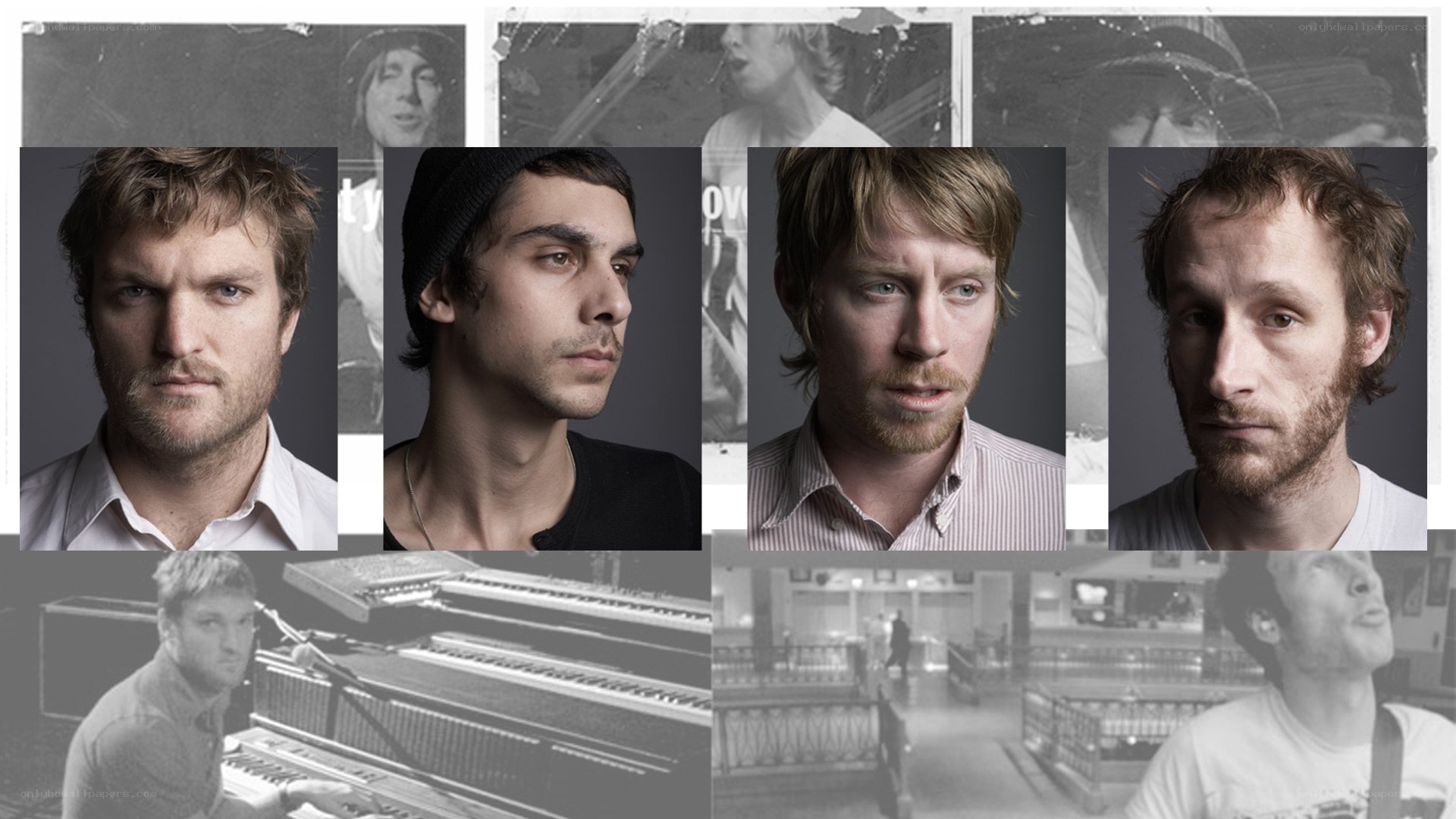 band members collage