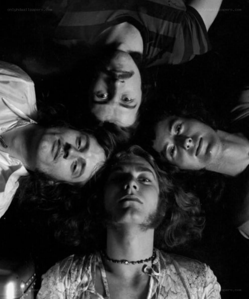 band members in a circle