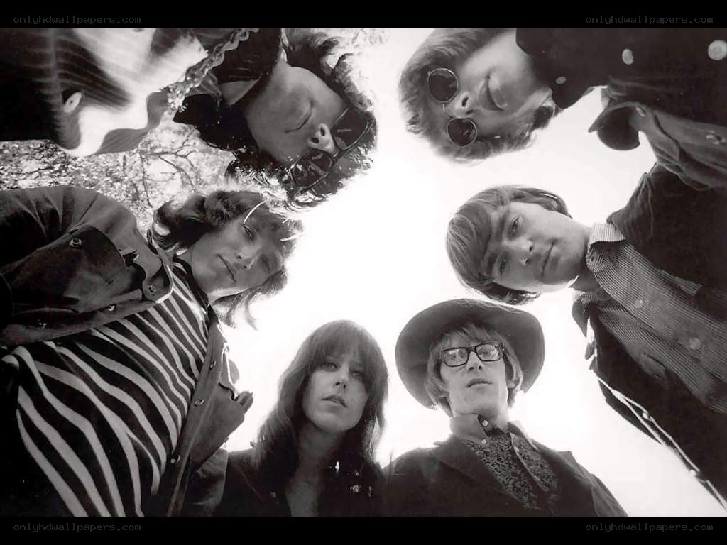 band members in a circle