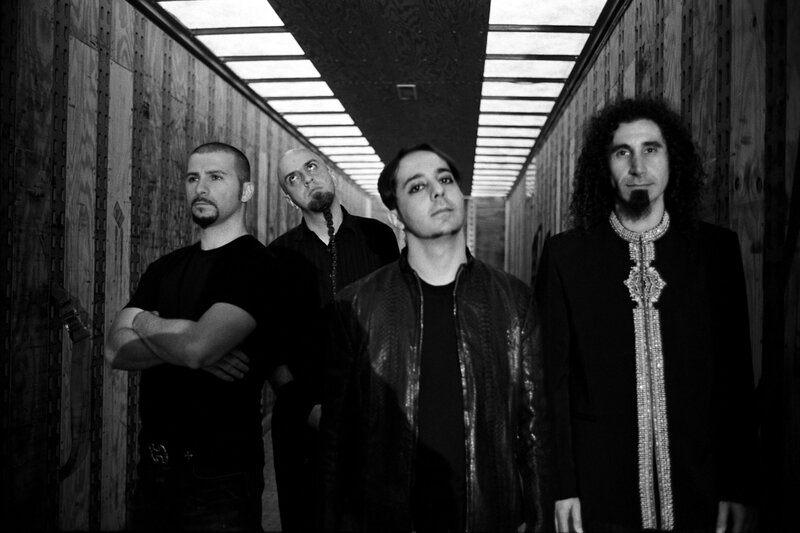 band members in a corridor