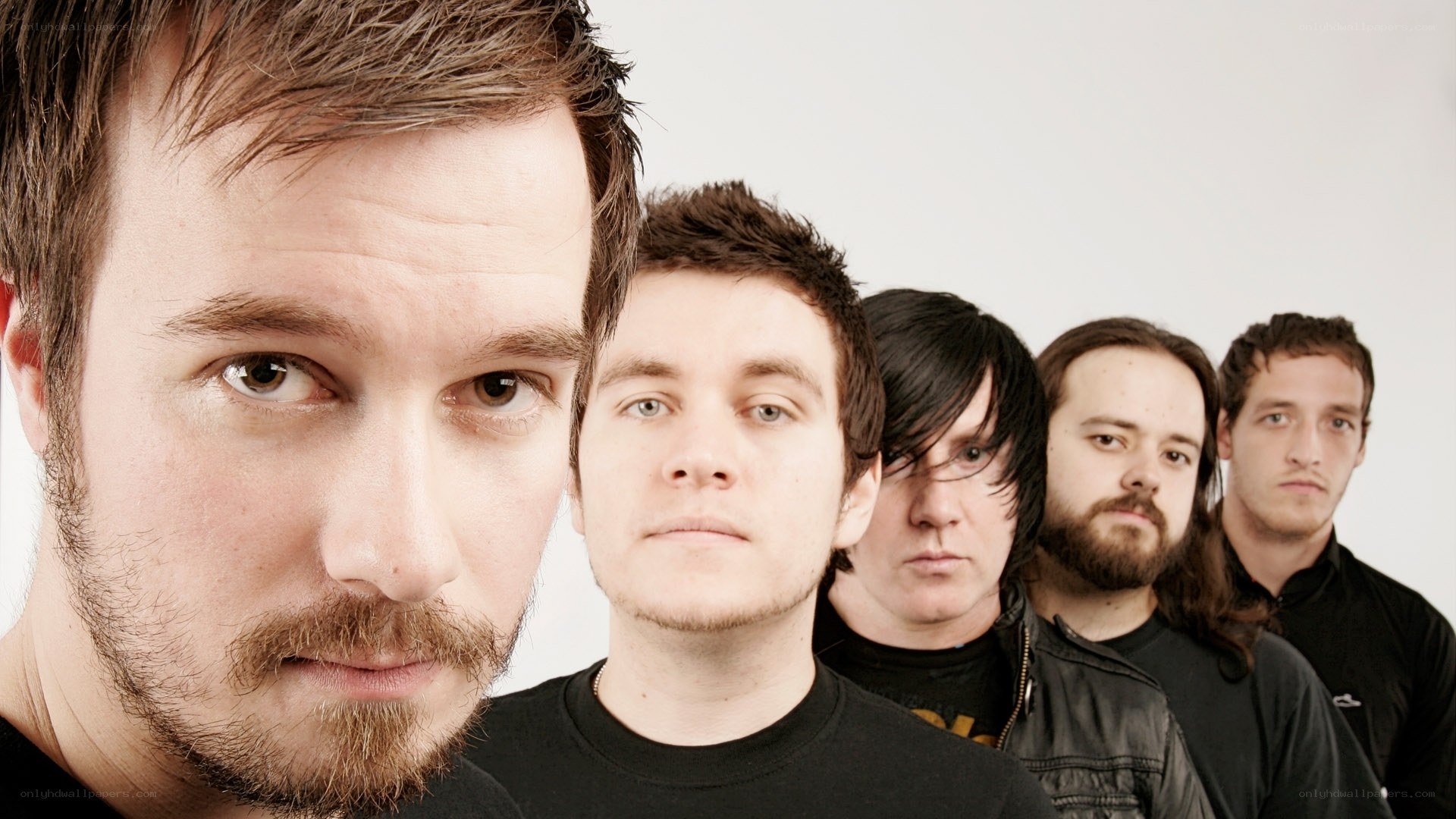 band members in a line